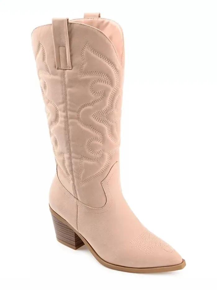 Женские сапоги Chantry Mid Shaft Western Journee Collection — изображение 1 из 6, пудровый розовый