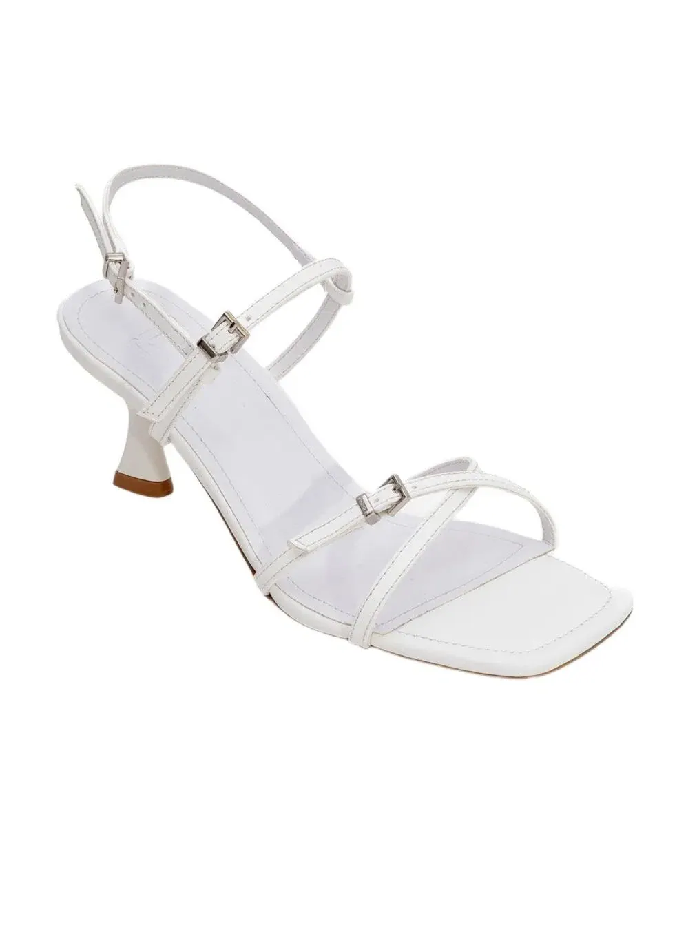 Босоножки на каблуке с ремешками Nebel Strappy Stiletto Prologue Shoes — изображение 1 из 9, белый