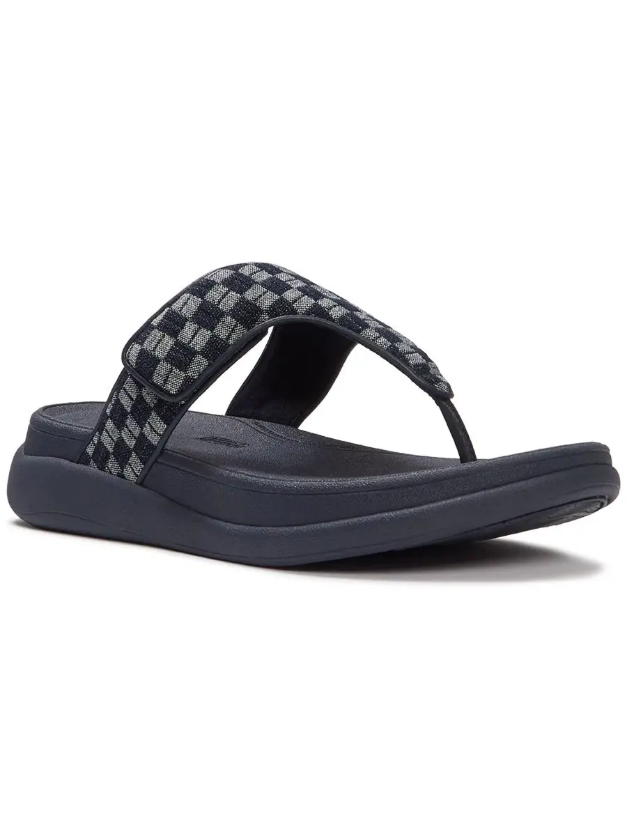 Сандалии с клином F-Mode Go Checkerboard-Denim FitFlop
