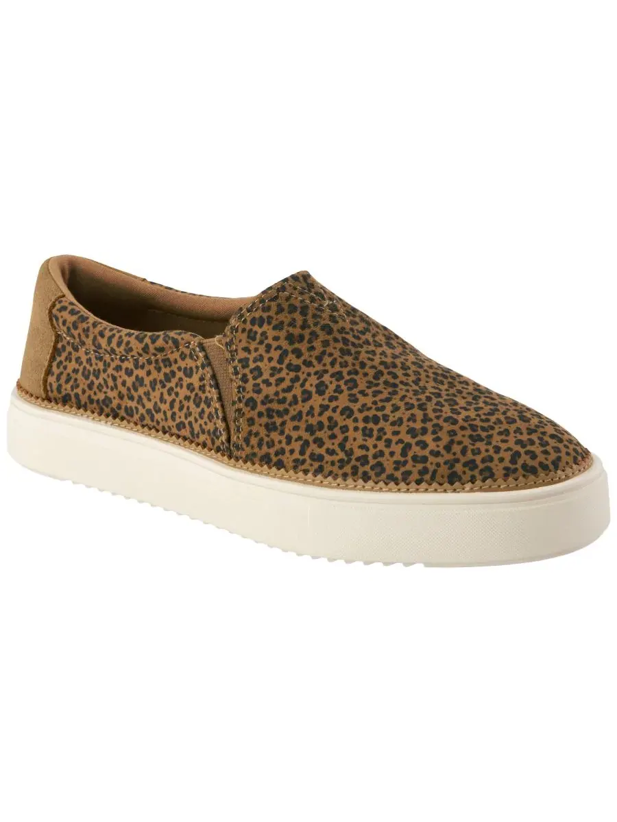 Кеды женские с принтом, модель Emily TOMS, Toffee Micro Leopard Print