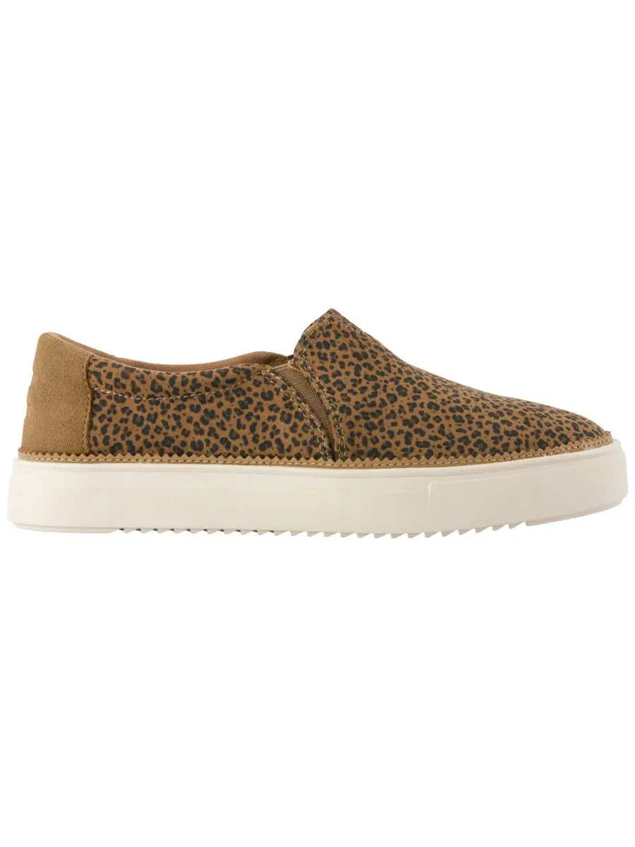 Кеды женские с принтом, модель Emily TOMS, Toffee Micro Leopard Print — изображение 2 из 5