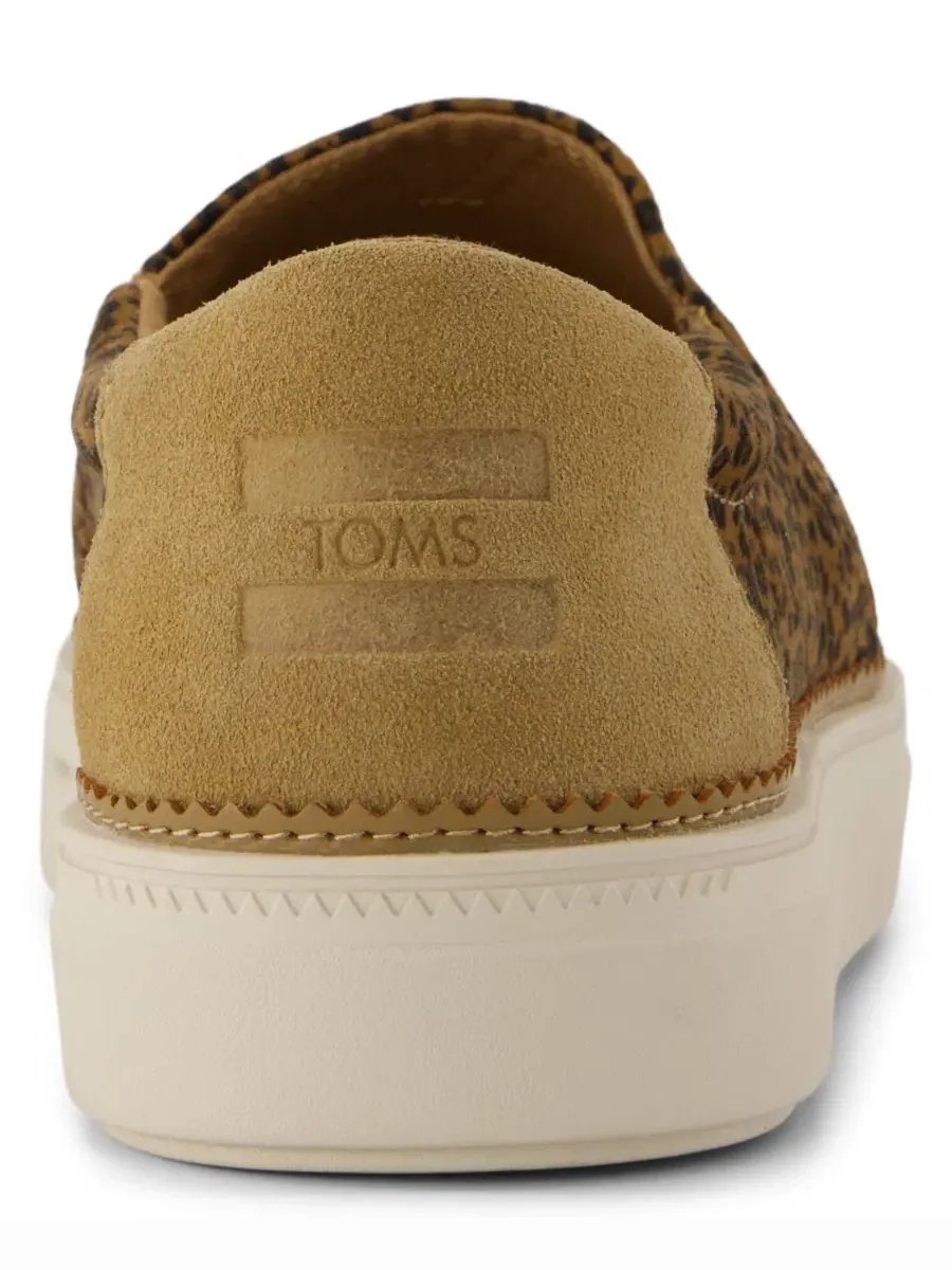 Кеды женские с принтом, модель Emily TOMS, Toffee Micro Leopard Print — изображение 3 из 5