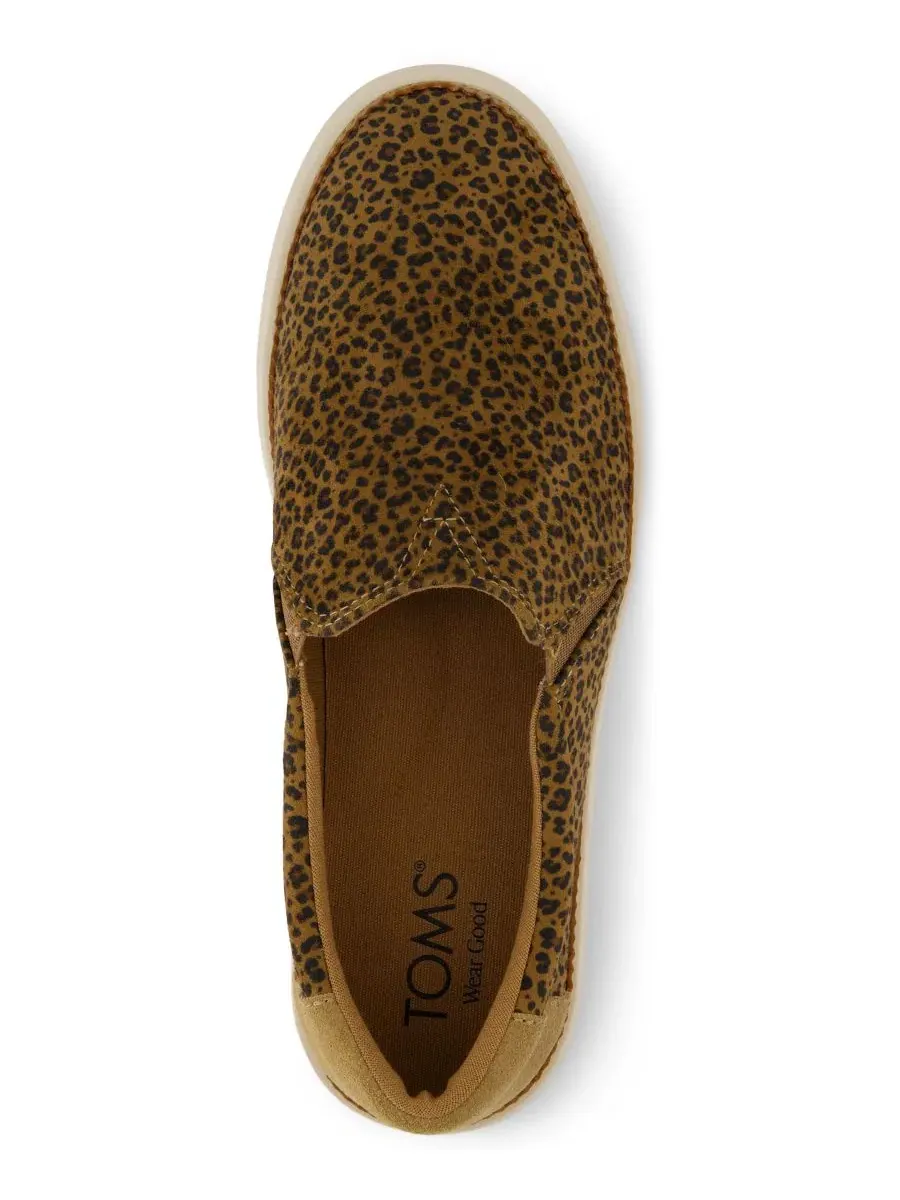 Кеды женские с принтом, модель Emily TOMS, Toffee Micro Leopard Print — изображение 4 из 5
