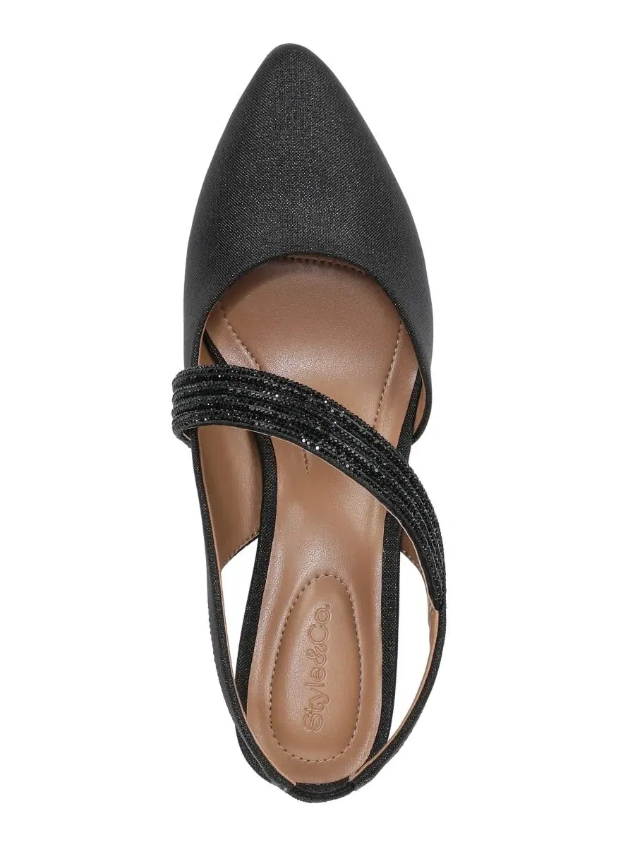 Туфли-лодочки Gisellee Slingback Closed Toe Pumps Style & Co — изображение 4 из 5, черный