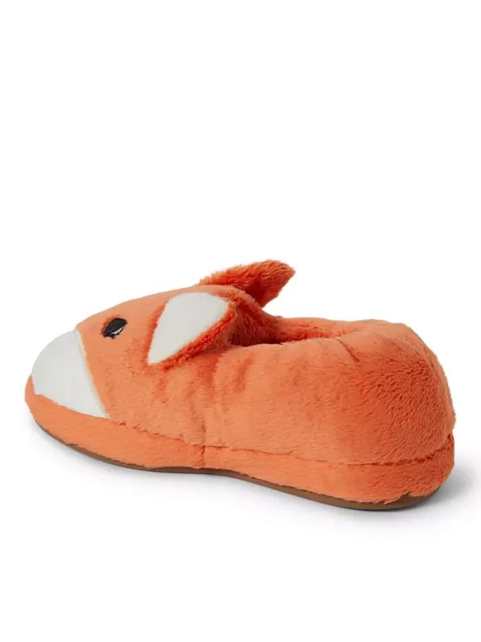 Детские тапочки Emery Critter с закрытой пяткой в виде животных Dearfoams — изображение 2 из 5, оранжевый