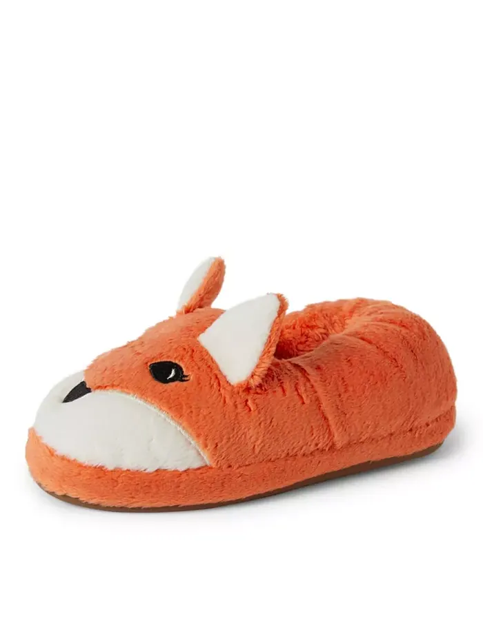 Детские тапочки Emery Critter с закрытой пяткой в виде животных Dearfoams — изображение 5 из 5, оранжевый
