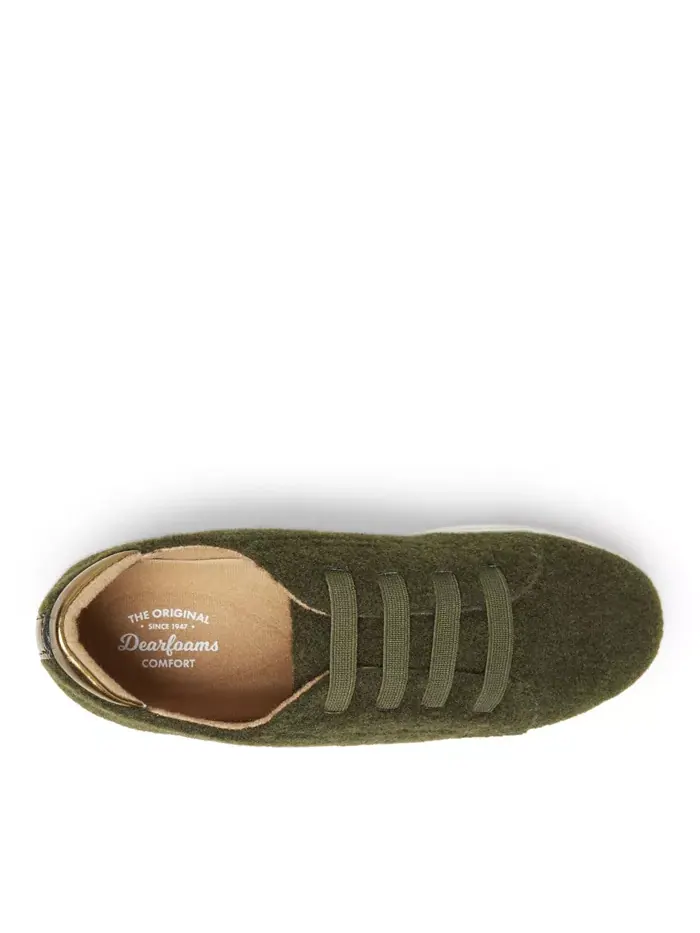 Dearfoams женские спортивные кроссовки Slip-On с эластичными шнурками и пеноматериалом Dearfoams — изображение 3 из 4