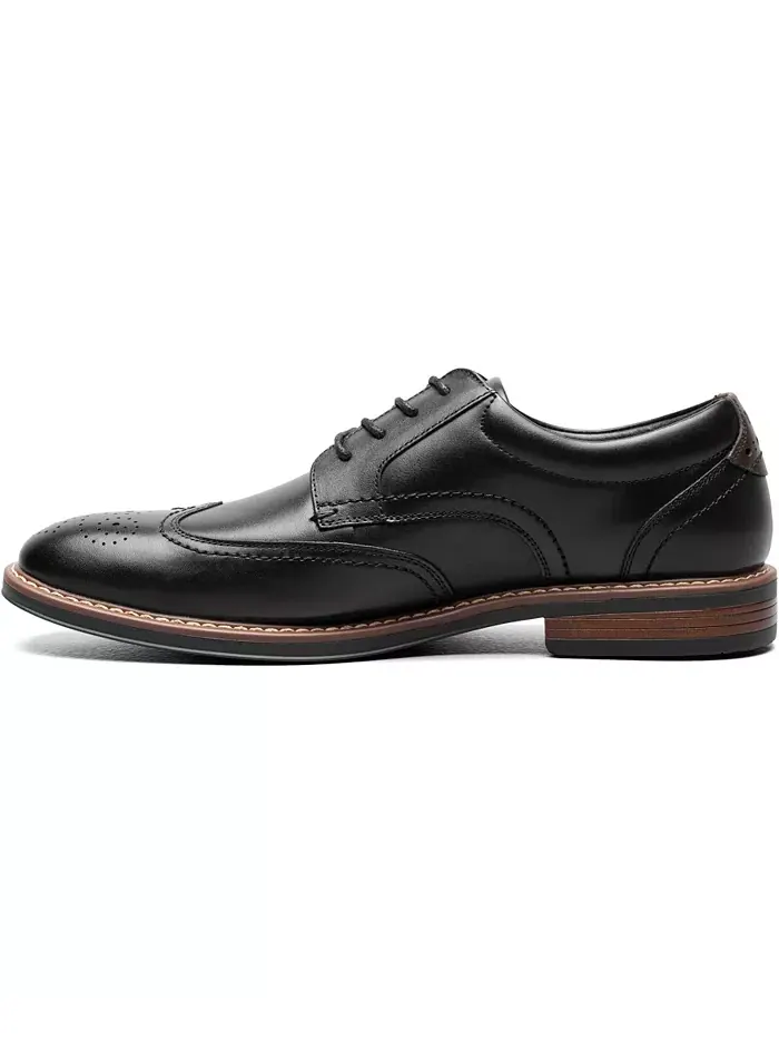 Мужские оксфорды Centro Flex Wingtip Nunn Bush — изображение 7 из 7, черный