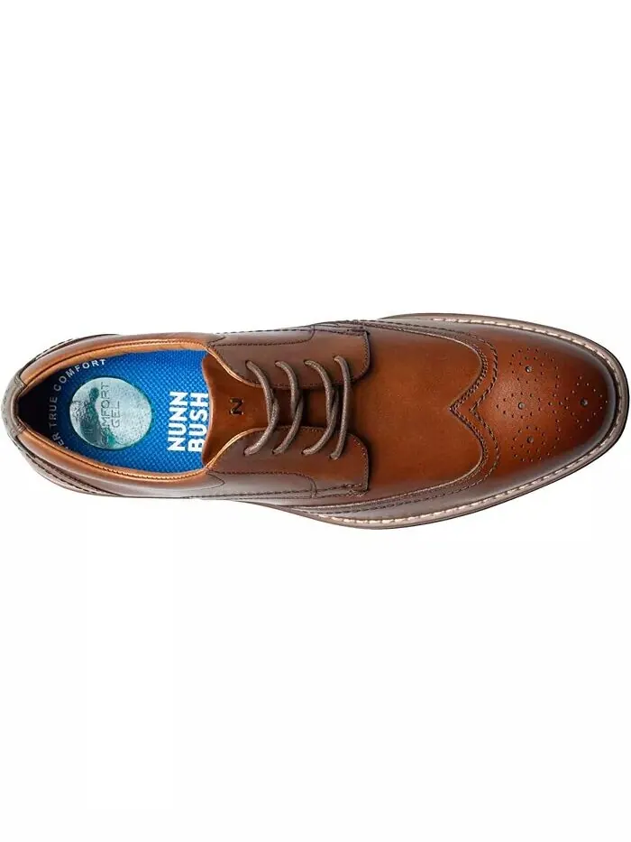 Мужские оксфорды Centro Flex Wingtip Nunn Bush — изображение 4 из 7, коричневый