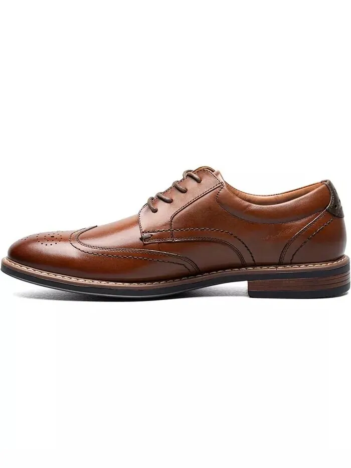 Мужские оксфорды Centro Flex Wingtip Nunn Bush — изображение 7 из 7, коричневый