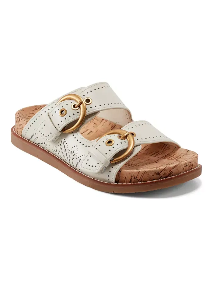 Женские сандалии Francii Double Band Flat Slip-On Earth — бежевый