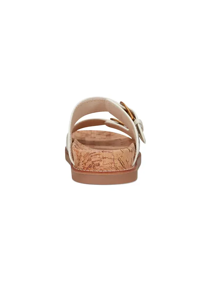 Женские сандалии Francii Double Band Flat Slip-On Earth — изображение 3 из 5, кремовый