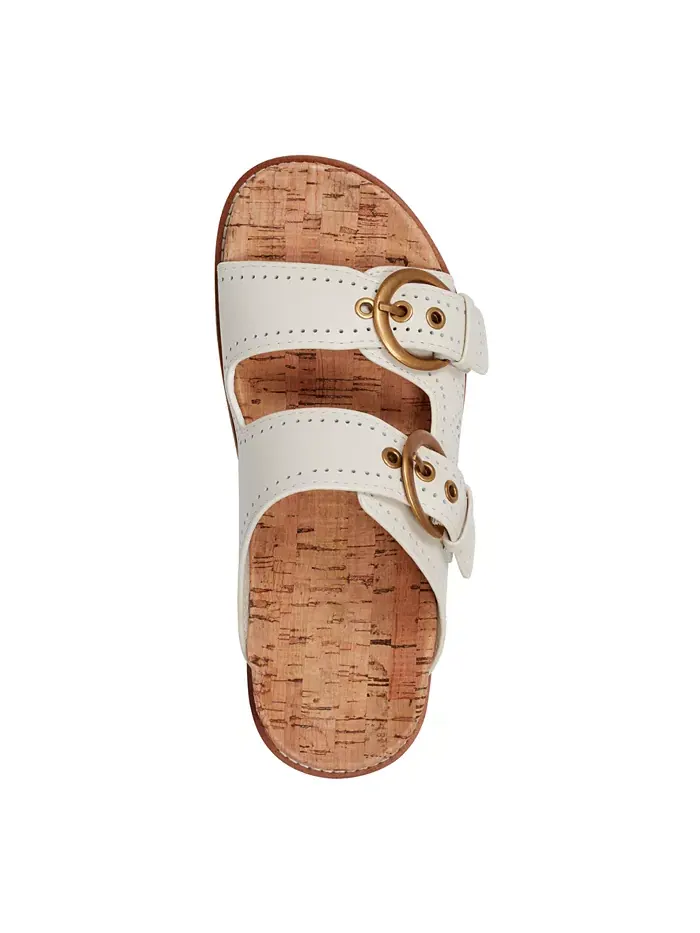 Женские сандалии Francii Double Band Flat Slip-On Earth — изображение 4 из 5, кремовый