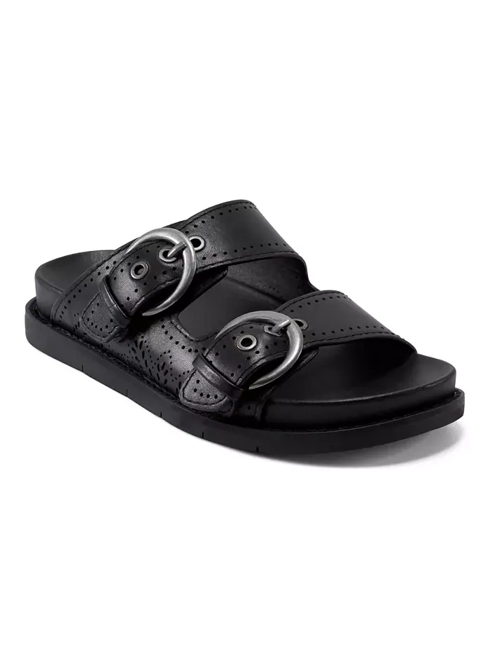 Женские сандалии Francii Double Band Flat Slip-On Earth — изображение 1 из 5, черный