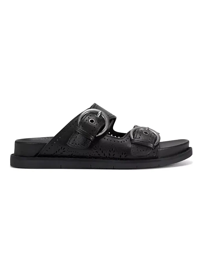 Женские сандалии Francii Double Band Flat Slip-On Earth — изображение 2 из 5, черный