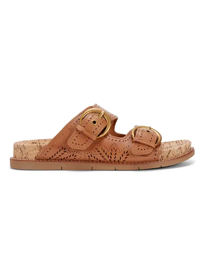 Женские сандалии Francii Double Band Flat Slip-On Earth — изображение 2 из 5, коньячный