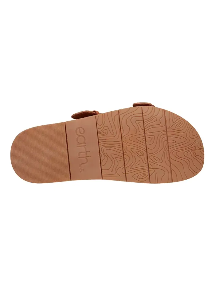 Женские сандалии Francii Double Band Flat Slip-On Earth — изображение 5 из 5, коньячный