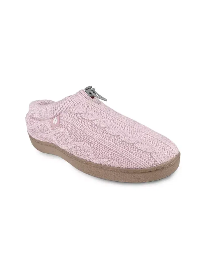 Женские тапочки Ava Cable Knit на шнурке Heat Holders — розовый