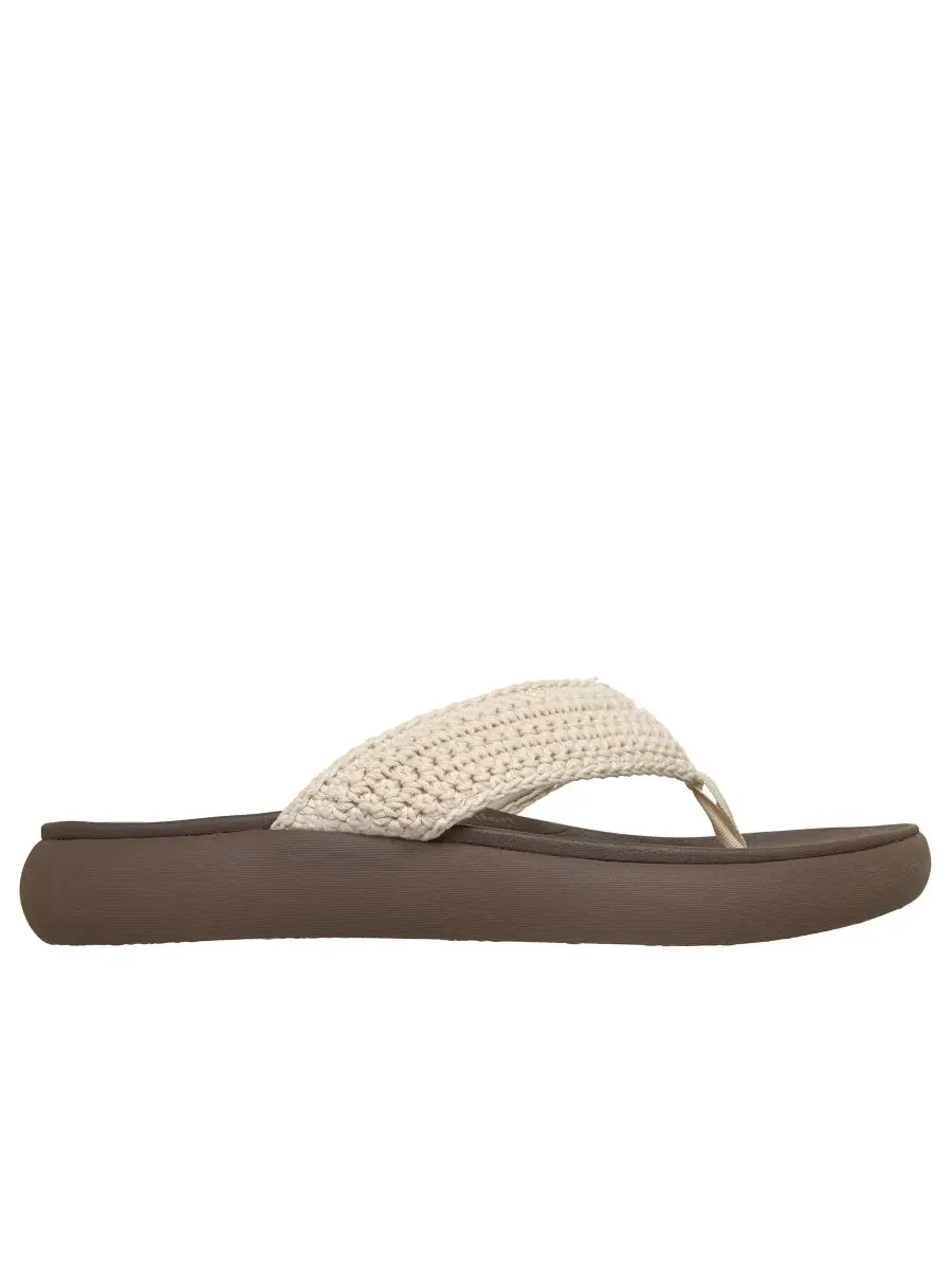 Женские сандалии-шлепанцы свободного кроя Asana Luxe - Valley Chic 2 от Finish Line Skechers — изображение 2 из 6, прозрачный