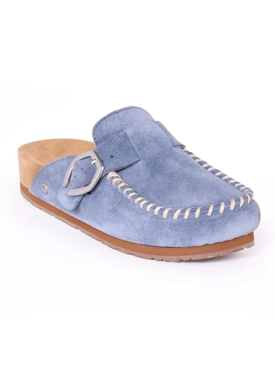 Женские замшевые сабо с регулируемой пряжкой Minnetonka
