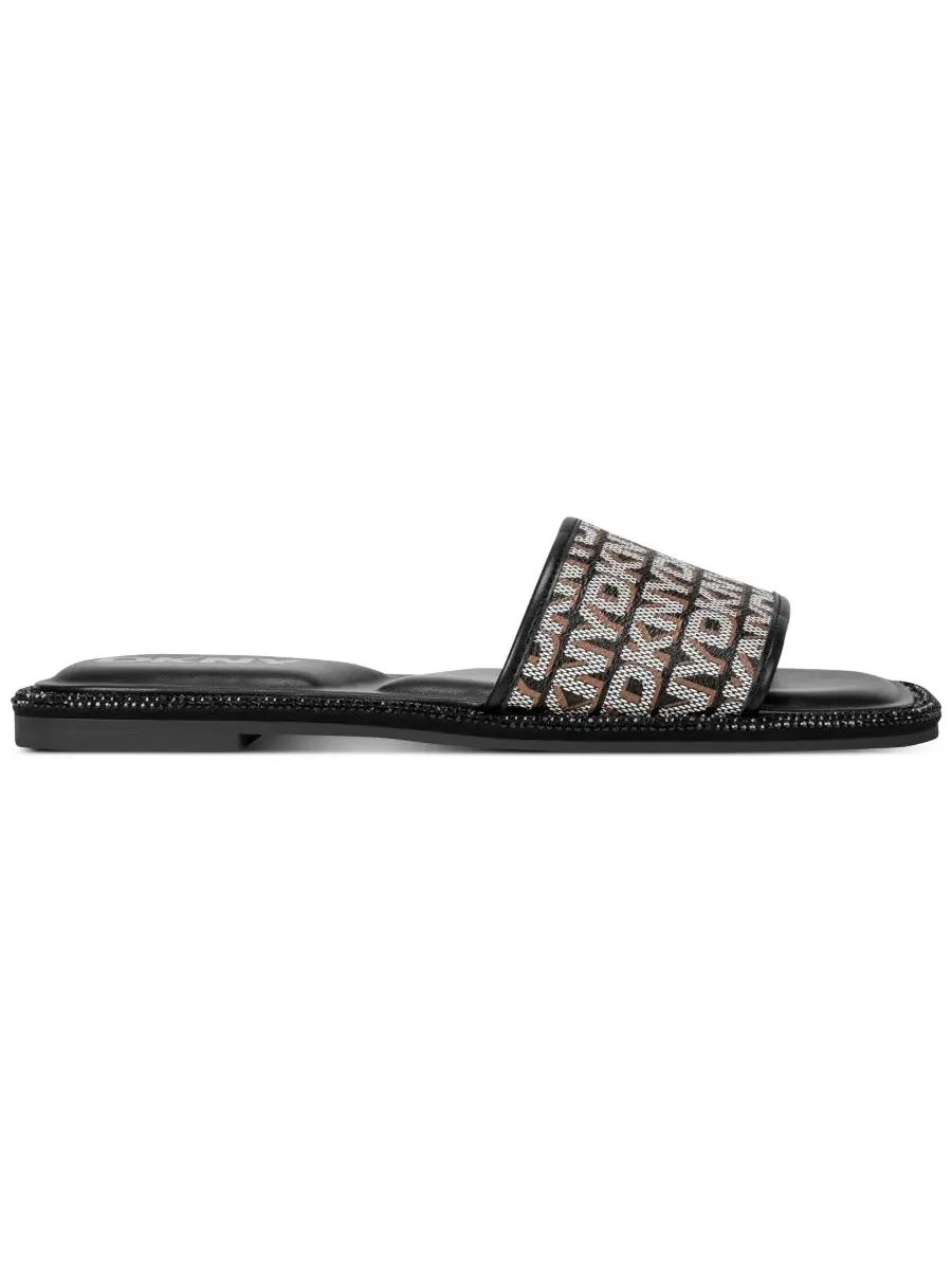 Женские сандалии-шлепанцы Badin Slide Flat DKNY — изображение 2 из 5, черный