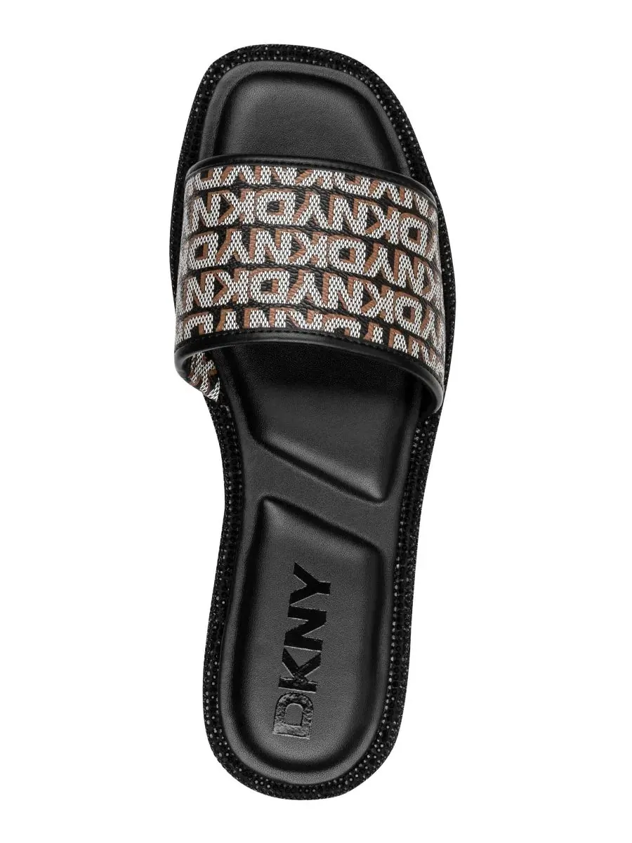 Женские сандалии-шлепанцы Badin Slide Flat DKNY — изображение 4 из 5, черный