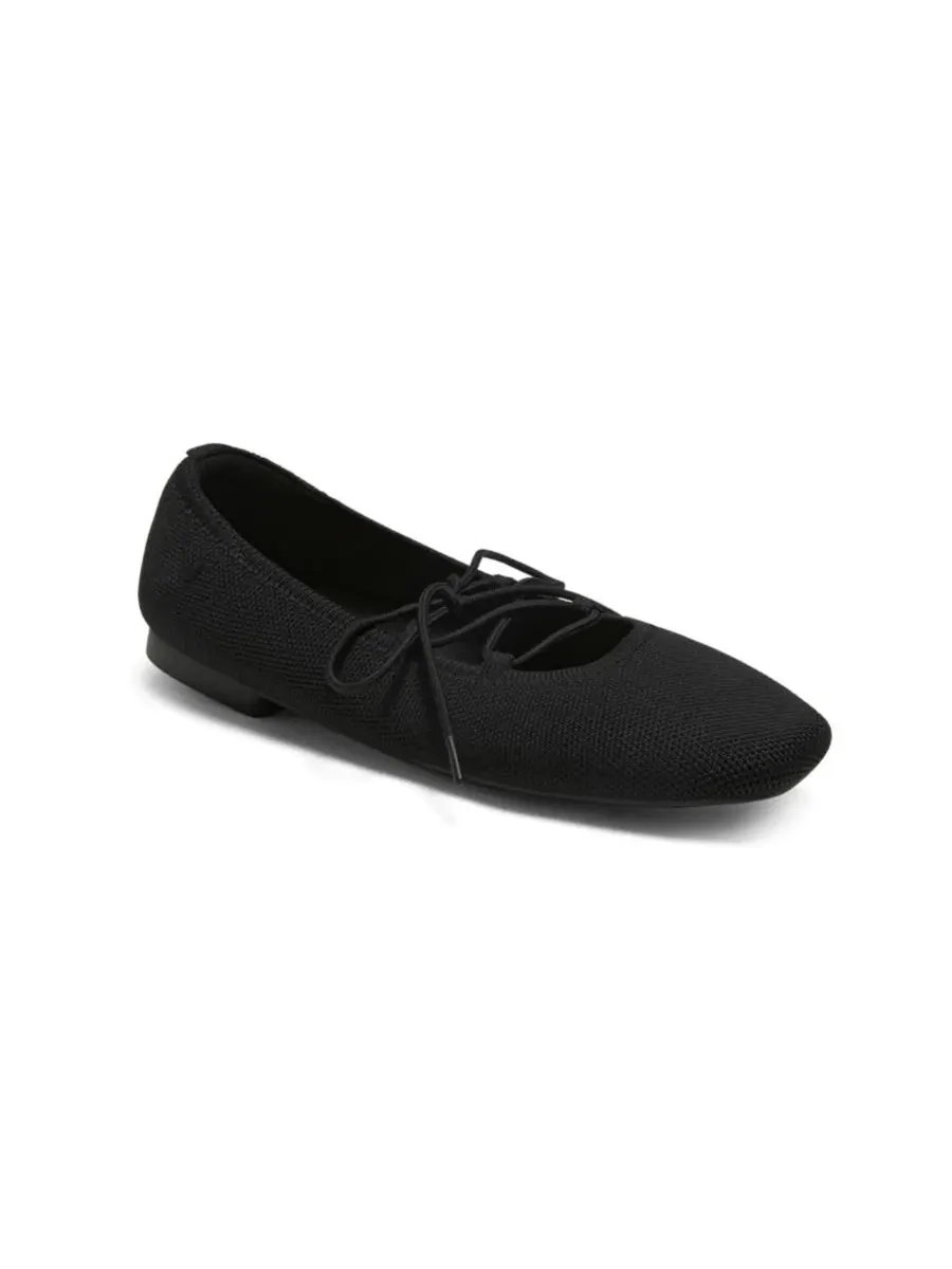 Женские туфли-мэри джейн Miley 3 Laces Included Square-Toe Lace-Up Mary Janes Flats VIVAIA