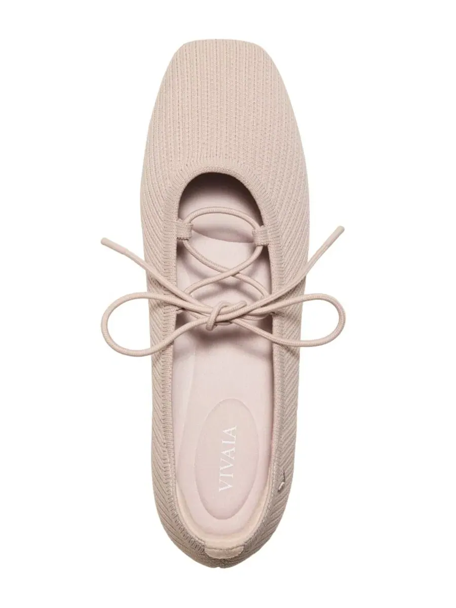Женские балетки-мэри джейн Miley 3 Laces Included Square-Toe Lace-Up Mary Janes Flats VIVAIA — изображение 4 из 5