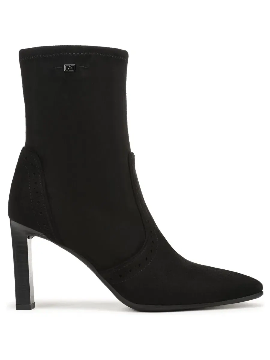 Ботильоны на каблуке с квадратным мысом Delani Square Toe Zip Short Boots Franco Sarto — изображение 2 из 5, черный
