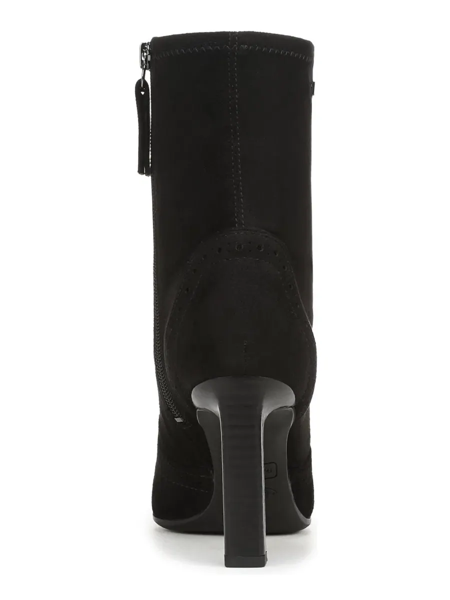 Ботильоны на каблуке с квадратным мысом Delani Square Toe Zip Short Boots Franco Sarto — изображение 3 из 5, черный
