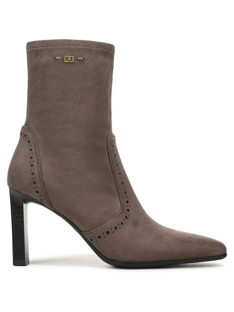 Ботинки женские с квадратным мысом Delani Square Toe Zip Short Boots Franco Sarto — изображение 2 из 5, темно-серый серый
