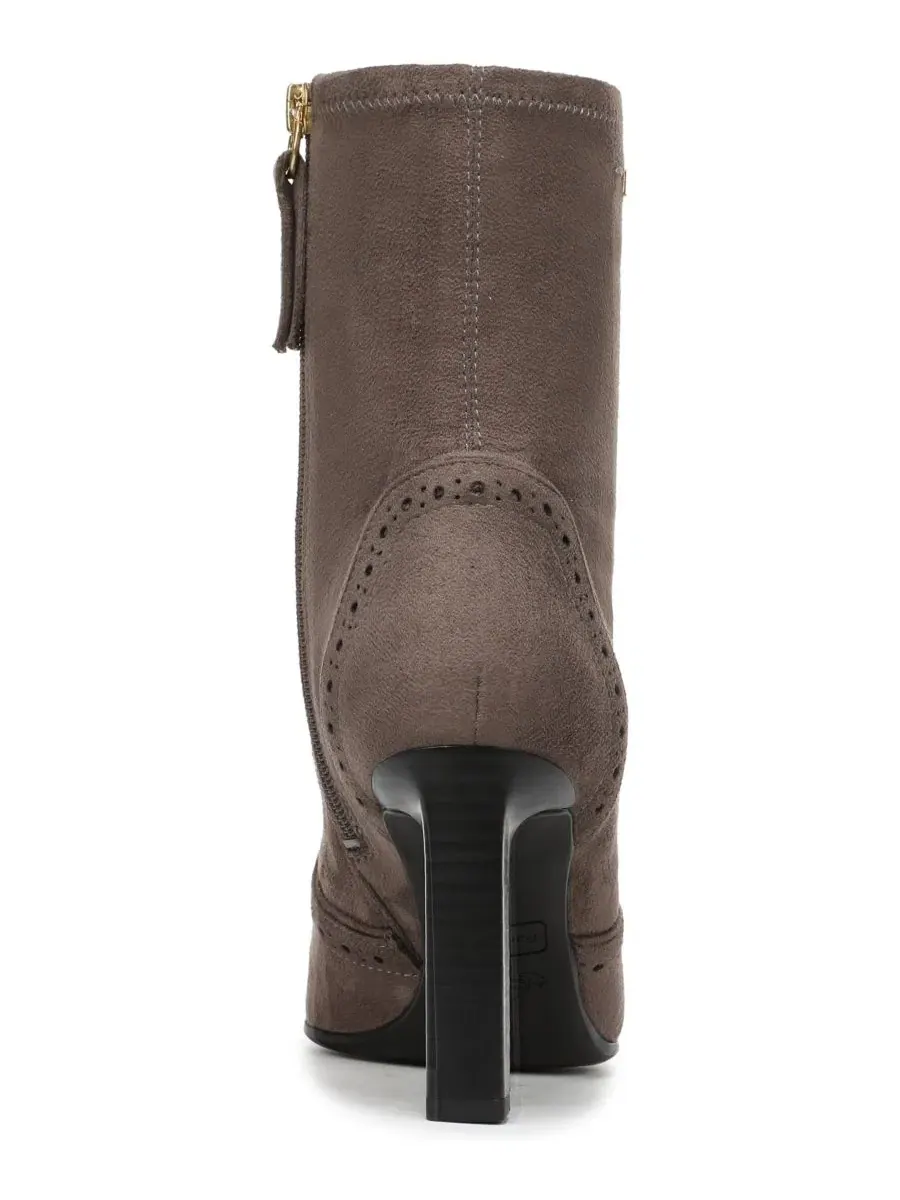 Ботинки женские с квадратным мысом Delani Square Toe Zip Short Boots Franco Sarto — изображение 3 из 5, темно-серый серый