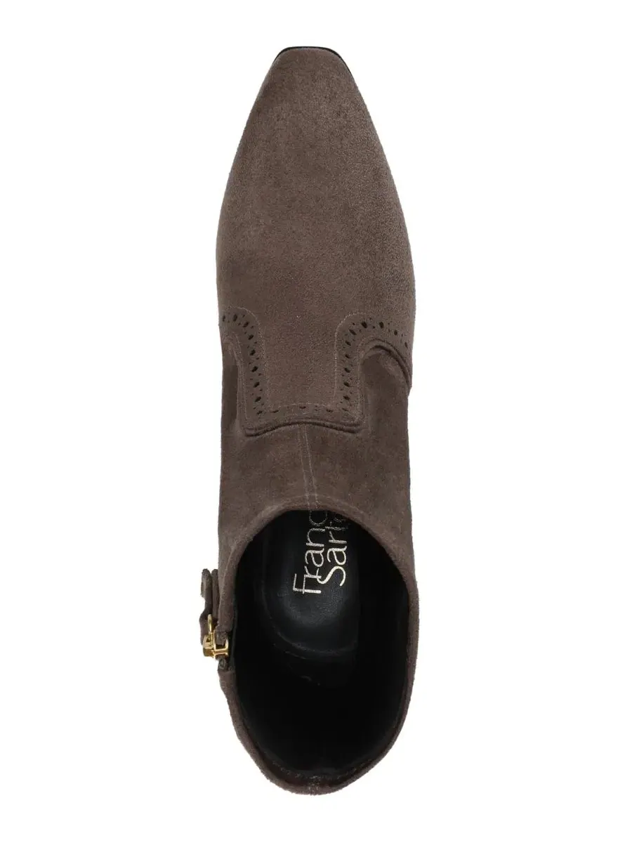 Ботинки женские с квадратным мысом Delani Square Toe Zip Short Boots Franco Sarto — изображение 4 из 5, темно-серый серый