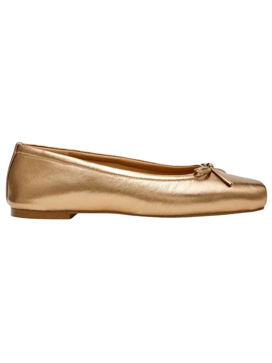 Балетки с квадратным носком Eleve Square Toe Steve Madden — изображение 2 из 7, золотистый
