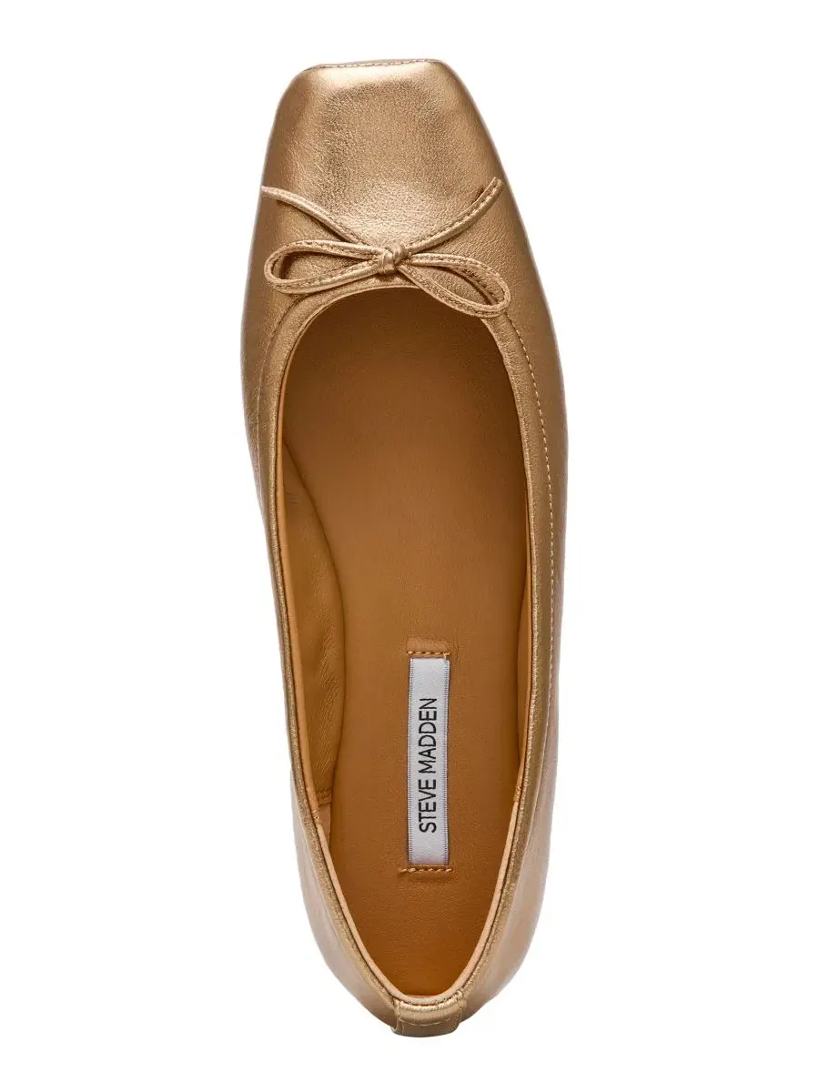 Балетки с квадратным носком Eleve Square Toe Steve Madden — изображение 4 из 7, золотистый