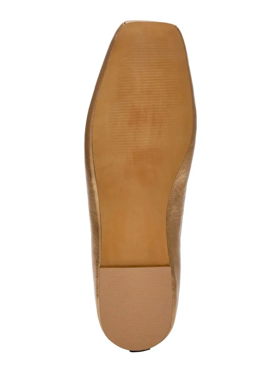 Балетки с квадратным носком Eleve Square Toe Steve Madden — изображение 5 из 7, золотистый