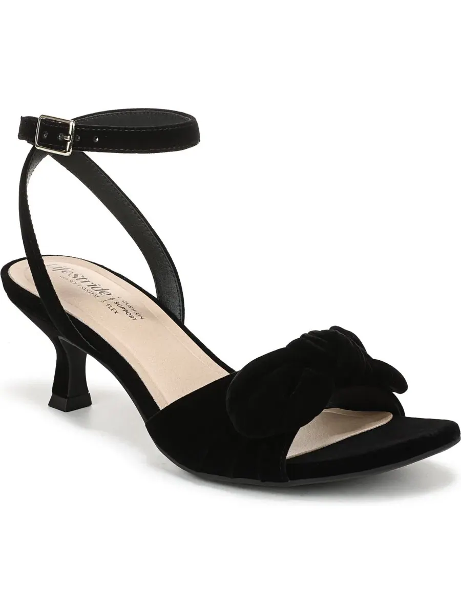 Босоножки на каблуке Nola Strappy Black Velvet LifeStride — изображение 1 из 5, черный