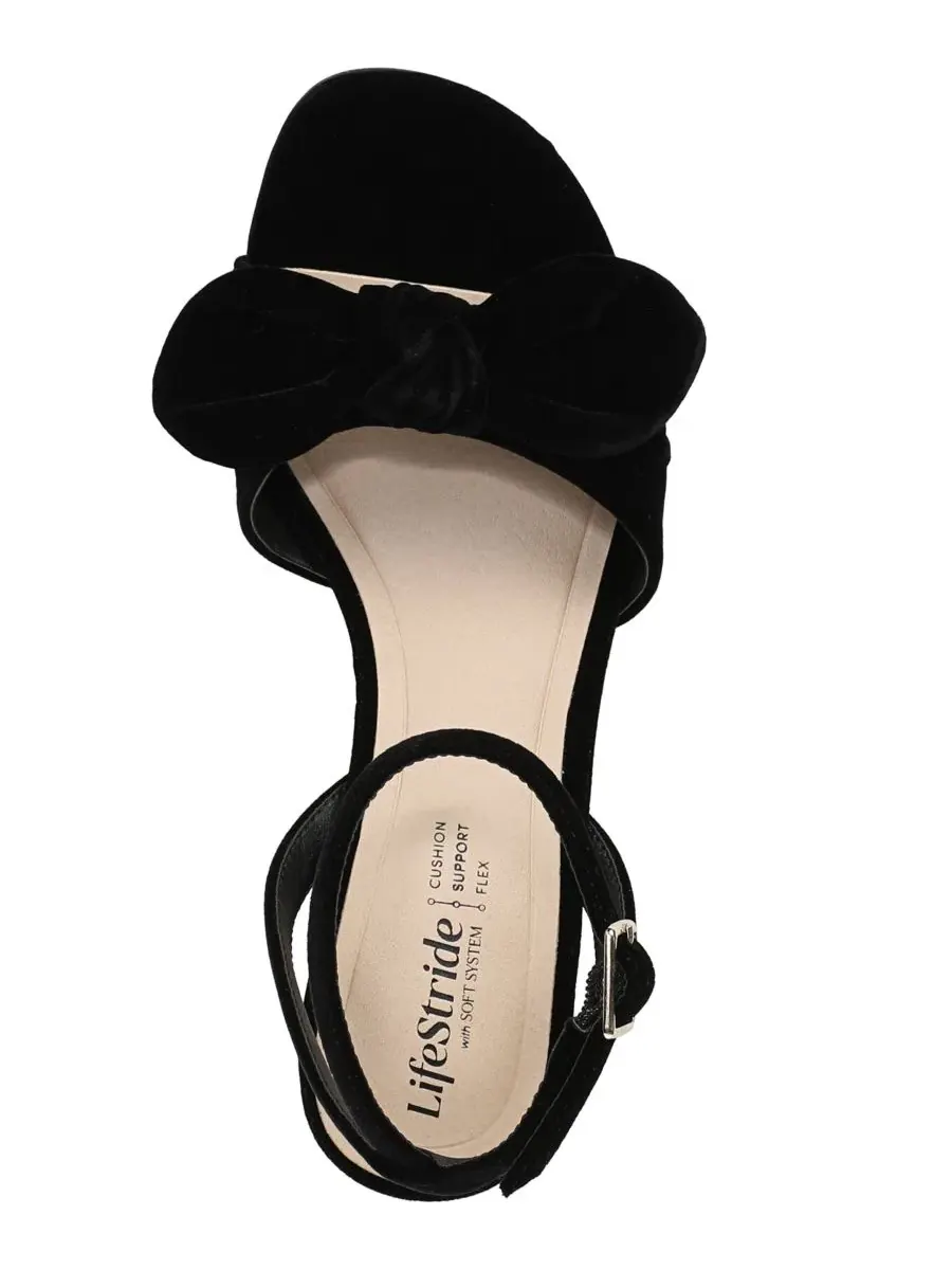Босоножки на каблуке Nola Strappy Black Velvet LifeStride — изображение 4 из 5, черный