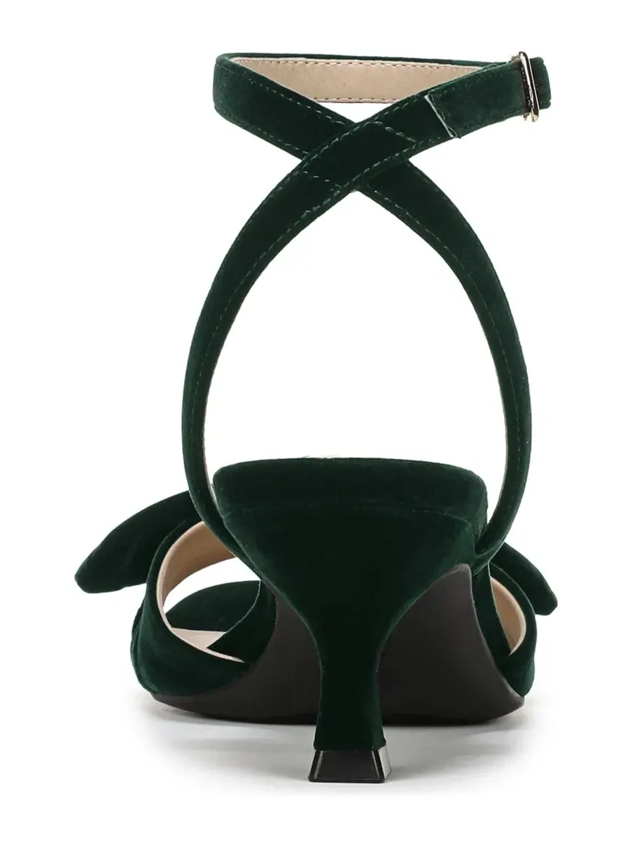 Женские босоножки на каблуке с открытым носком Nola LifeStride, Evergreen Velvet — изображение 3 из 5