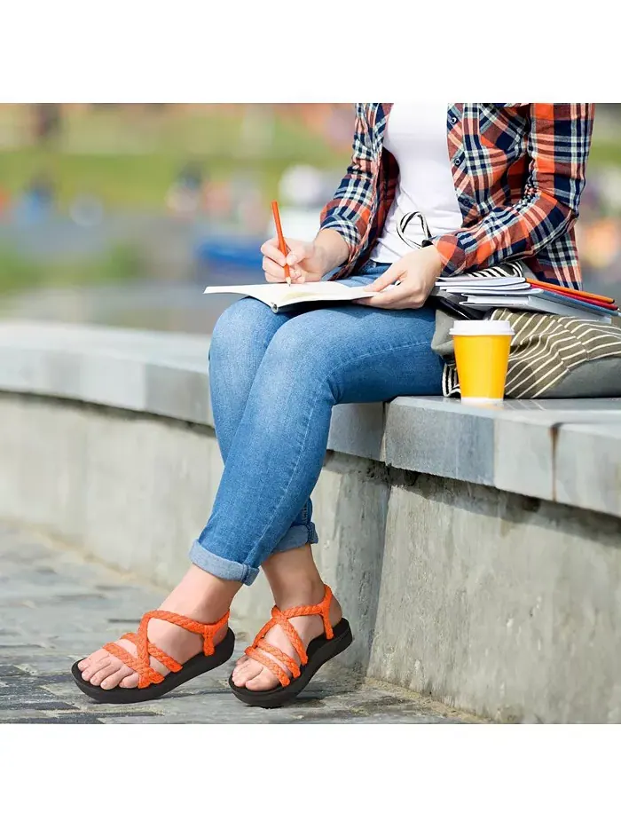 Женские сандалии Maris Arch Support с перемычкой и поддержкой свода стопы Aerothotic — изображение 6 из 6, оранжевый