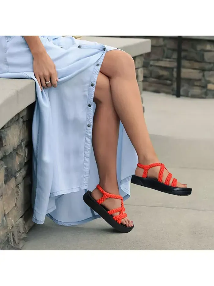 Женские сандалии Maris Arch Support с перемычкой и поддержкой свода стопы Aerothotic — изображение 4 из 6, красный