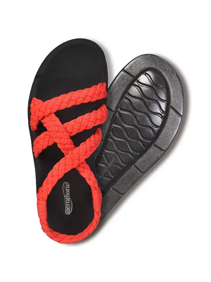 Женские сандалии Maris Arch Support с перемычкой и поддержкой свода стопы Aerothotic — изображение 5 из 6, красный