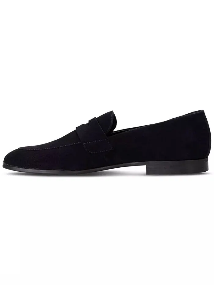 Мужские замшевые лоферы Gavrie Hugo Boss — изображение 3 из 4, темно-синий