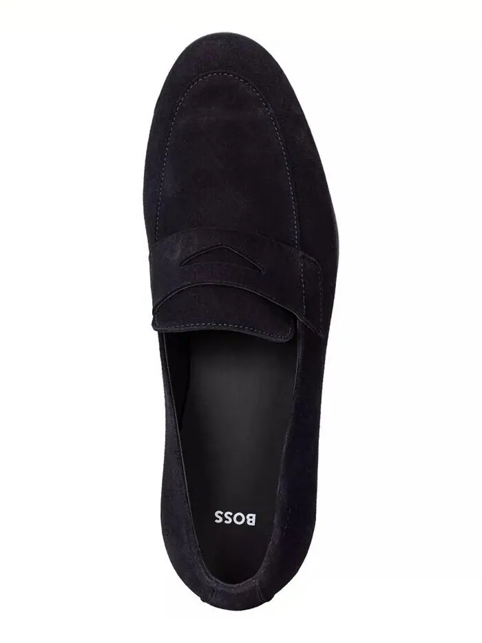 Мужские замшевые лоферы Gavrie Hugo Boss — изображение 4 из 4, темно-синий