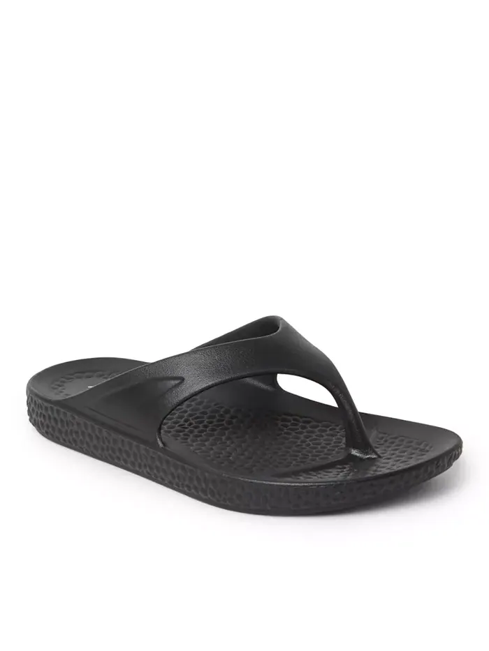 ЭкоКози от Women's Устойчивые Комфортные Сандалии-танга Dearfoams — изображение 1 из 5, черный