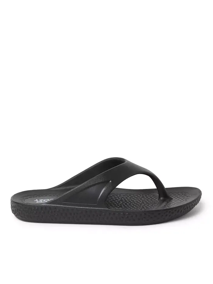 ЭкоКози от Women's Устойчивые Комфортные Сандалии-танга Dearfoams — изображение 4 из 5, черный
