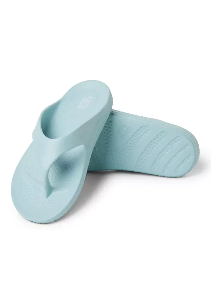 ЭкоКози от Women's Устойчивые Комфортные Сандалии-танга Dearfoams — изображение 2 из 5, прозрачный синий