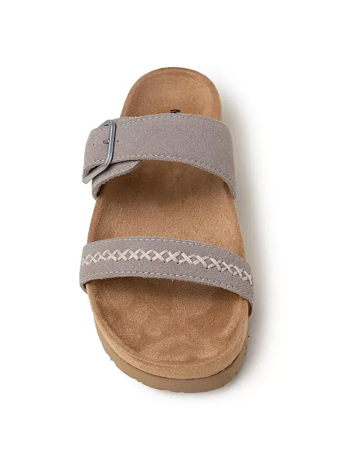 Женские сандалии Gideon на 2 ремешках с пряжками из замши Minnetonka — изображение 3 из 8, тауп