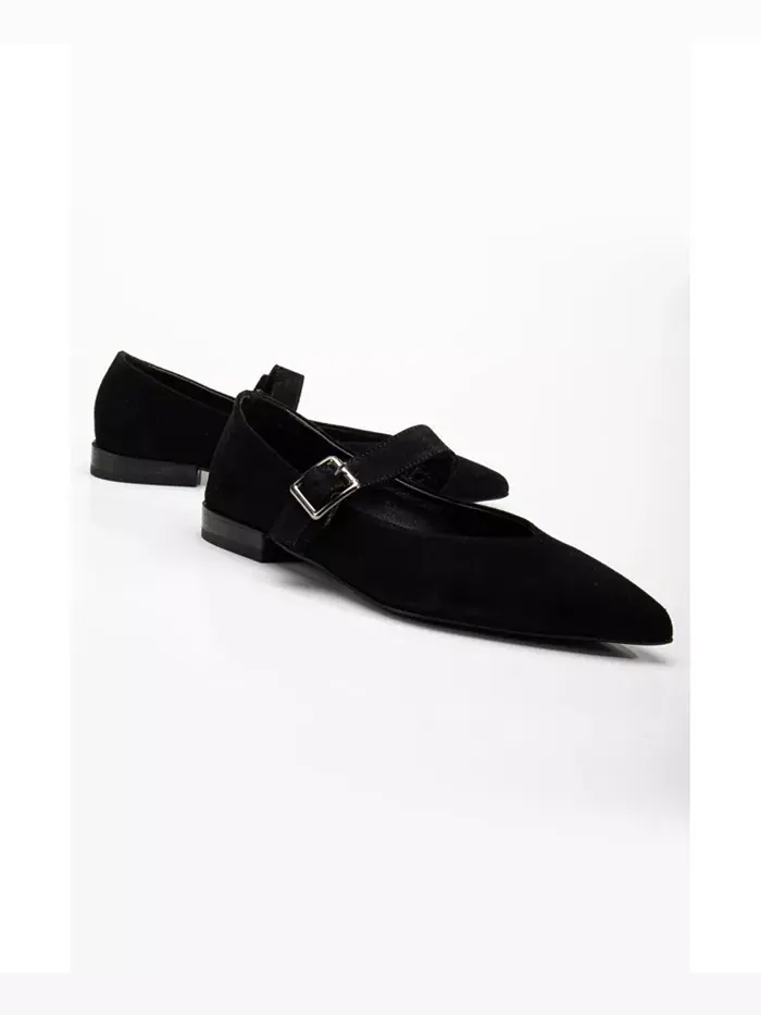Кожаные балетки Mary Jane Willow Forever & Always Shoes — изображение 1 из 5, черный