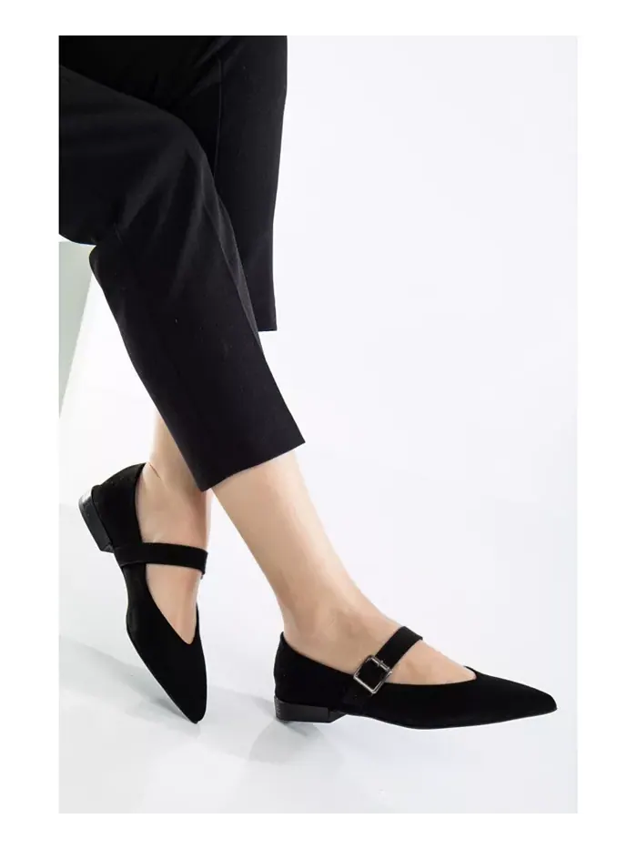 Кожаные балетки Mary Jane Willow Forever & Always Shoes — изображение 2 из 5, черный